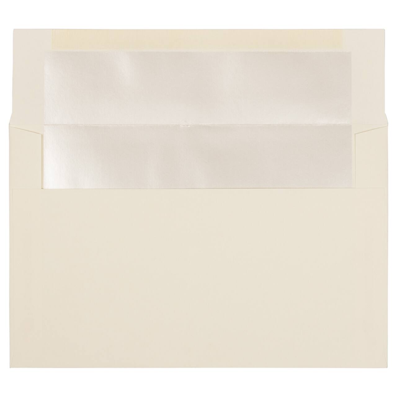 JAM Paper A9 Ivory & Ivory Foil Lined Invitation Envelopes